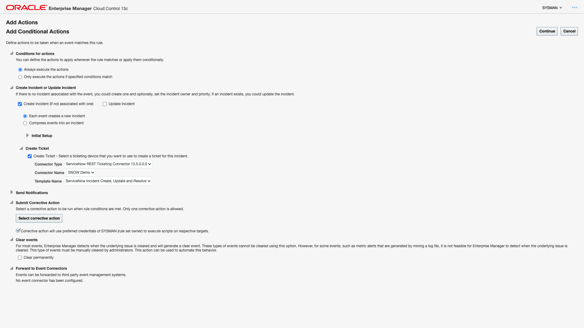 Shows Remedy Default Category Auto Resolve selected from Template Name list.