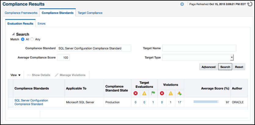 Refined Compliance Search Refined Compliance Search