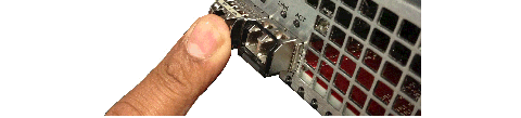 Image showing Seating the Optical Transceiver