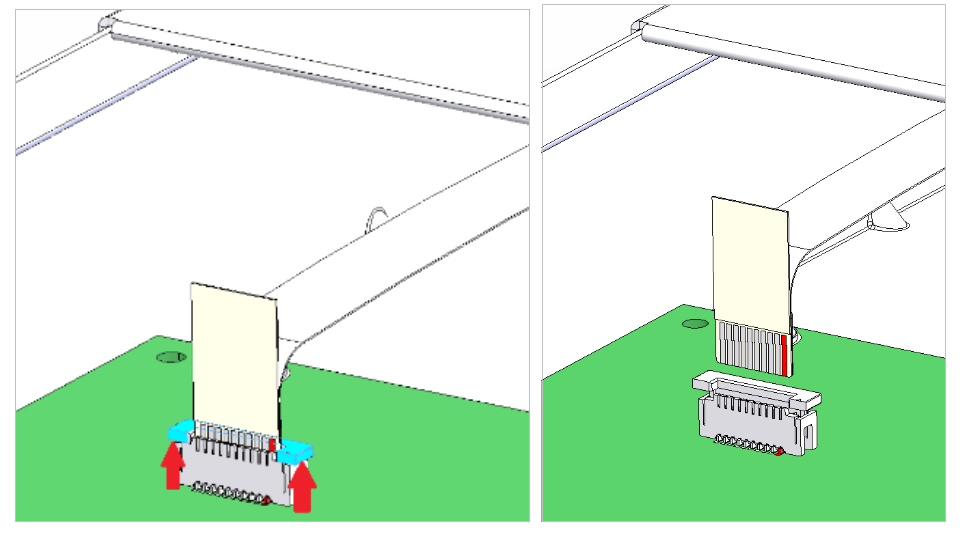 front panel cable connection