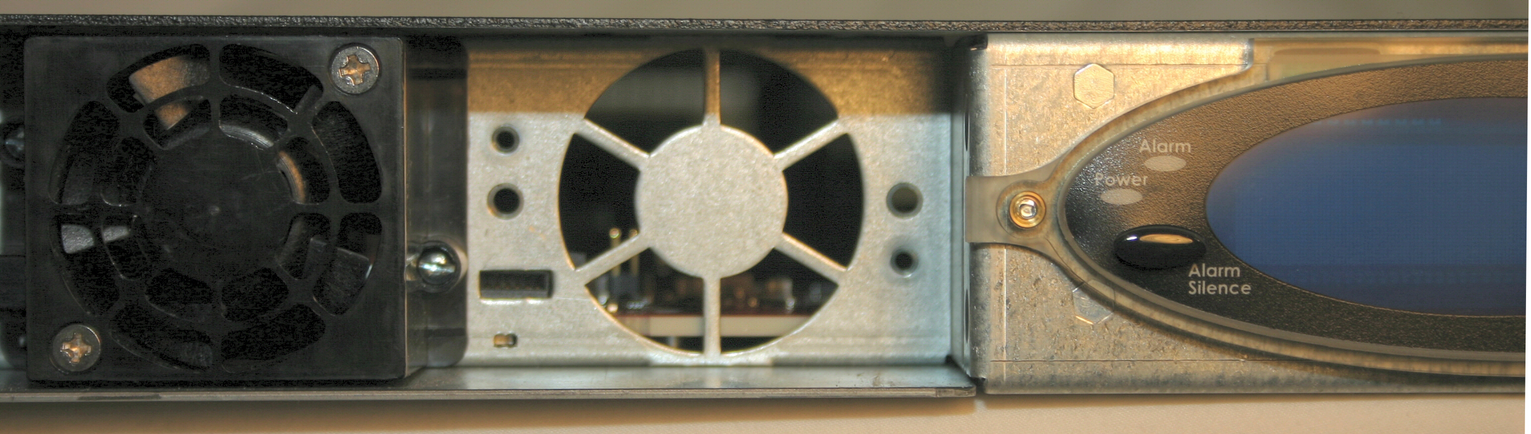 This picture shows the fan slot pin holes.