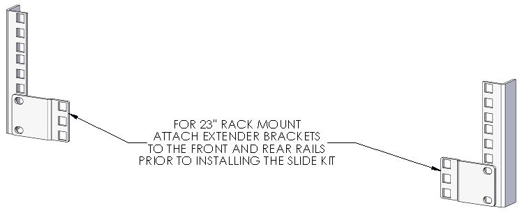 19" to 23" Cabinet Adapters