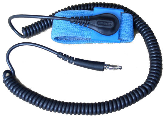 This picture shows an ESD wrist strap.