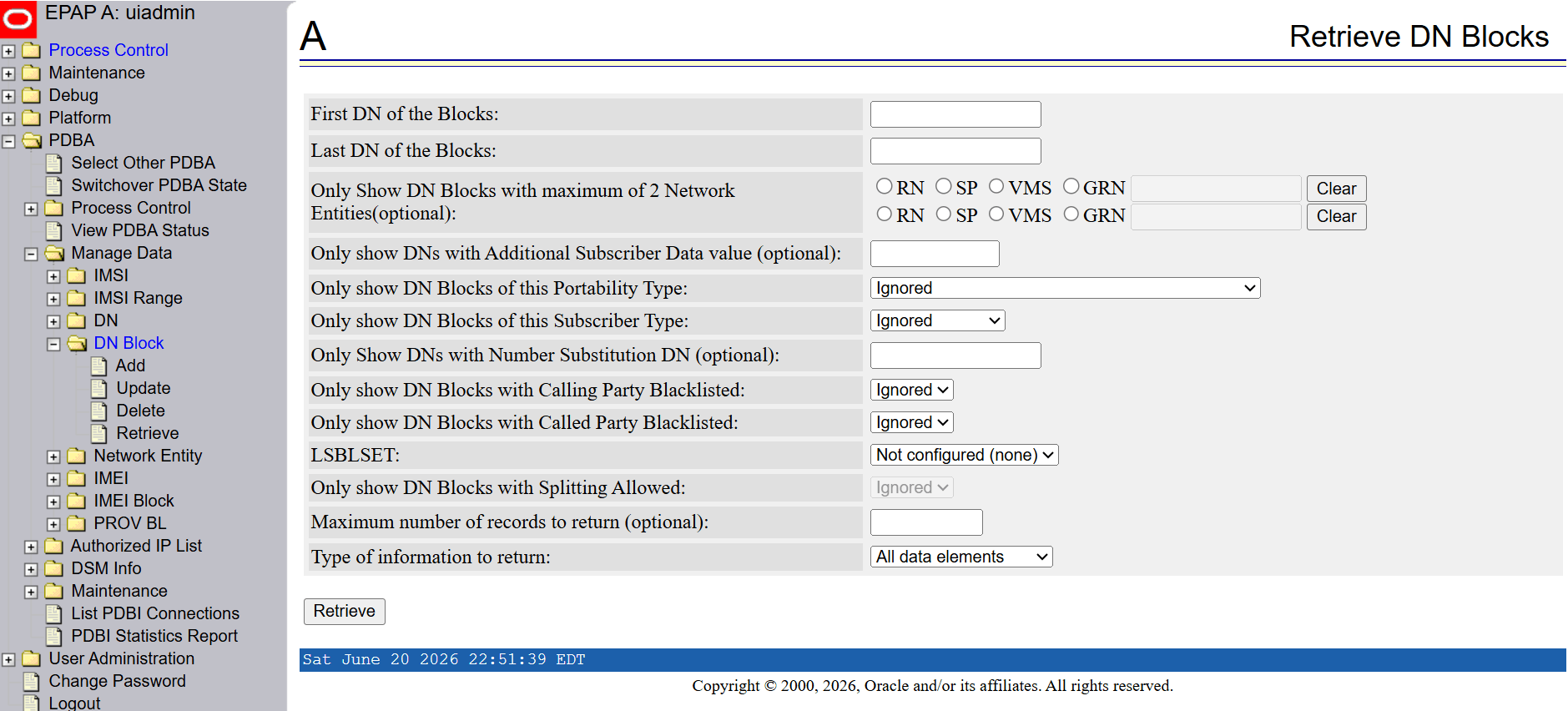 Retrieve a DN Block Retrieve a DN Block