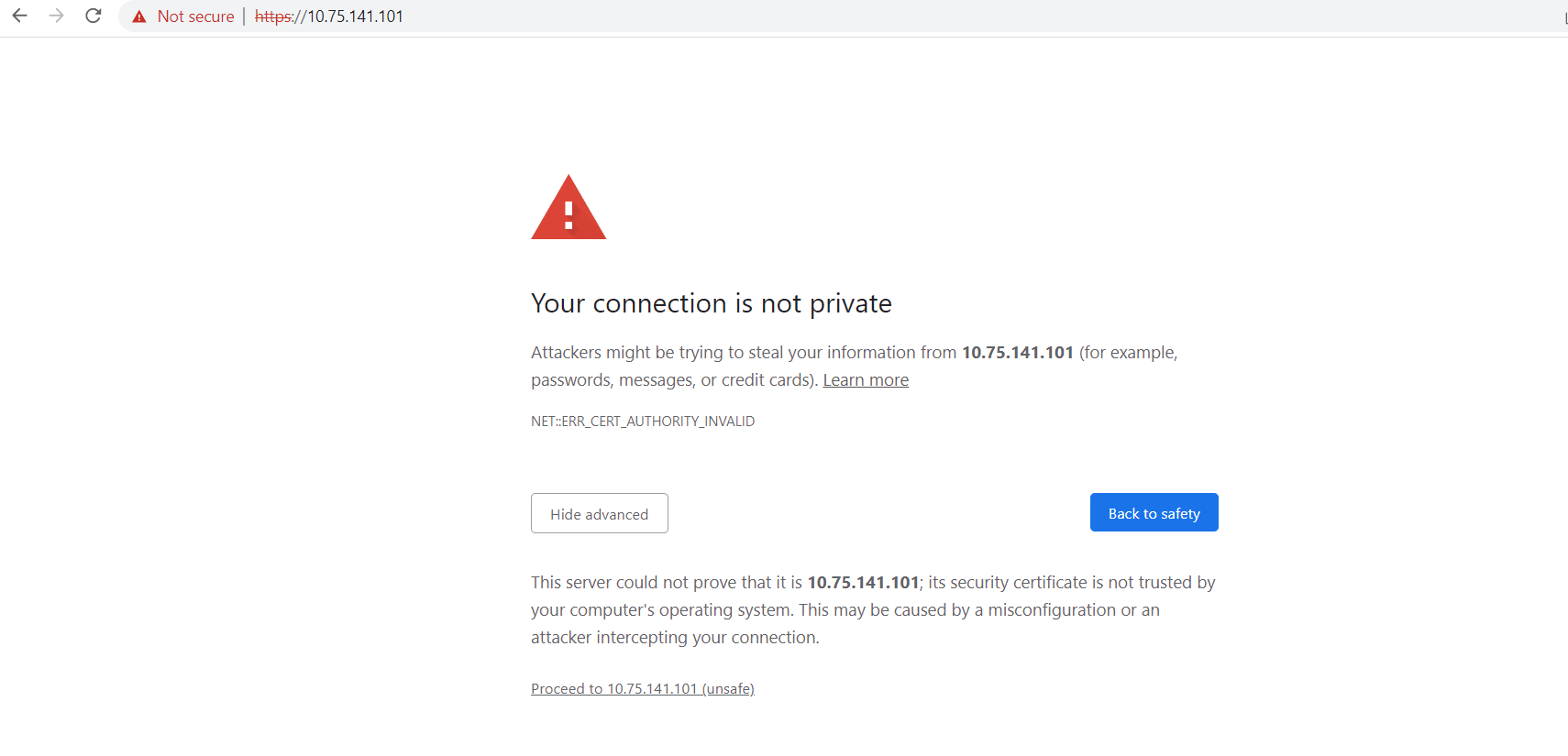 Security Certificate Security Certificate