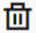 Shows the Delete icon