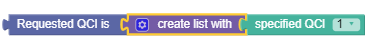 The screen capture displays the sample policy condition, where the requested QCI is one of the specified.