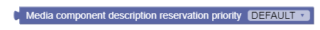 The screen capture shows a sample policy condition, where the requested media component description reservation priority is one of specified. The screen capture shows a sample policy condition, where the requested media component description reservation priority is one of specified.