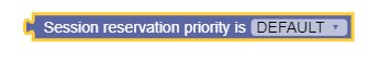 The screen capture shows a sample policy condition, where the requested session reservation priority is one of specified.. The screen capture shows a sample policy condition, where the requested session reservation priority is one of specified..