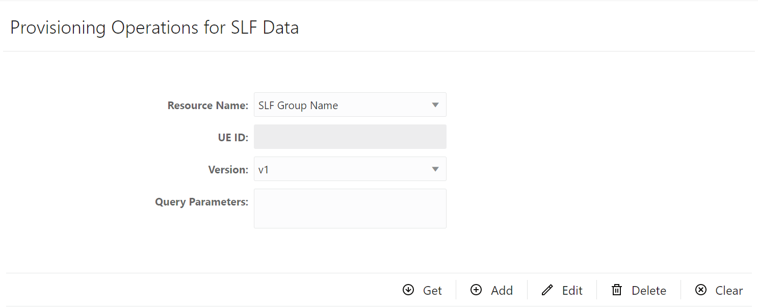 Provisioning SLF Data