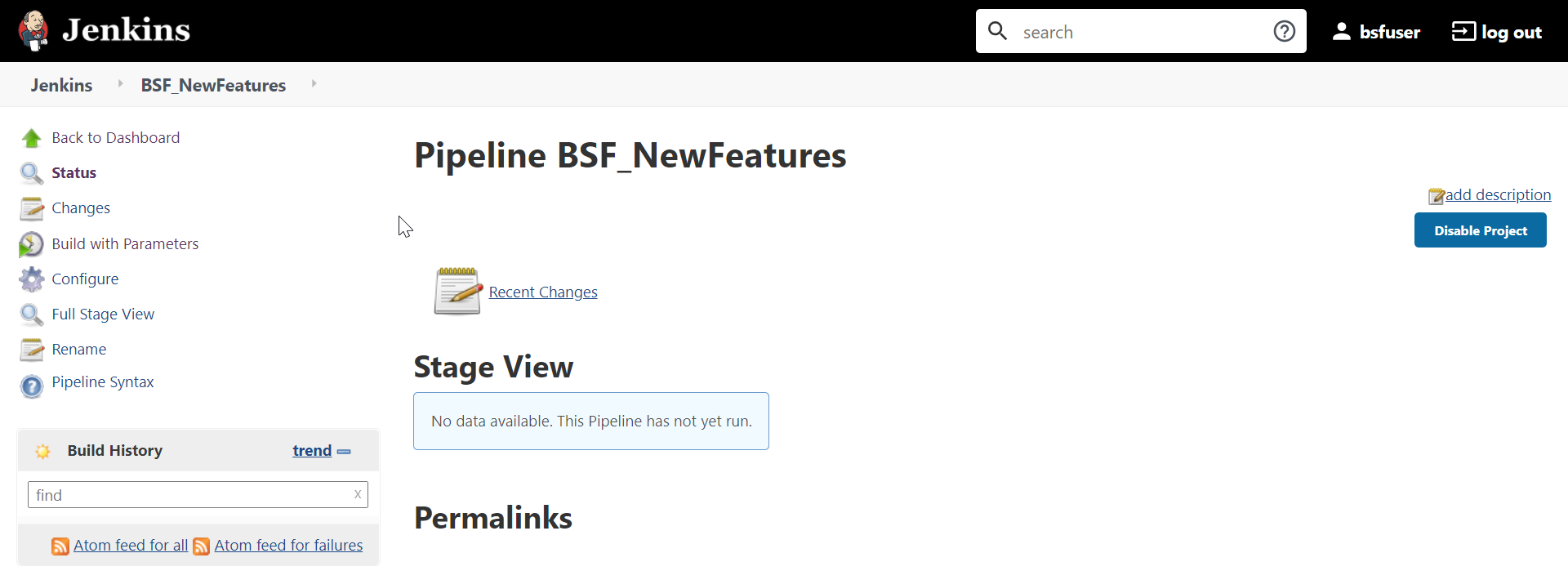 BSF-NewFeatures Configure