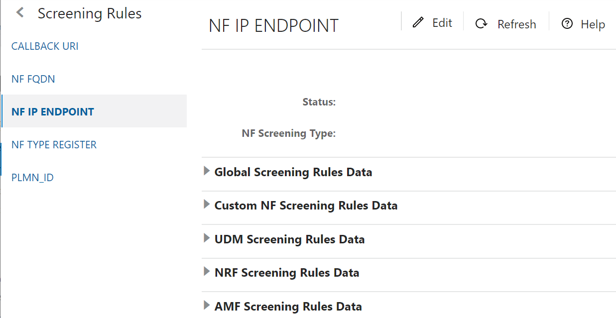 NF IP Endpoints