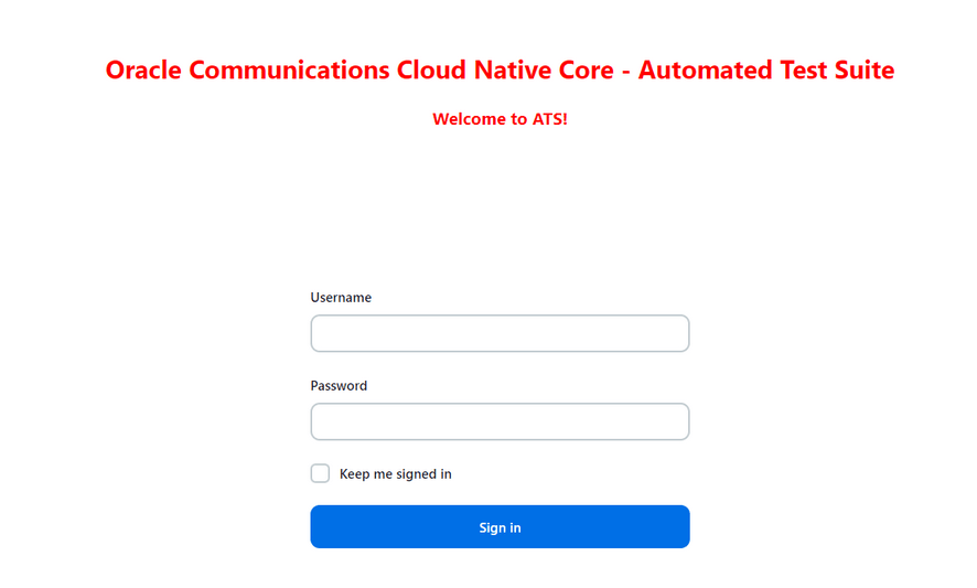 Logging in to ATS GUI Logging in to ATS GUI