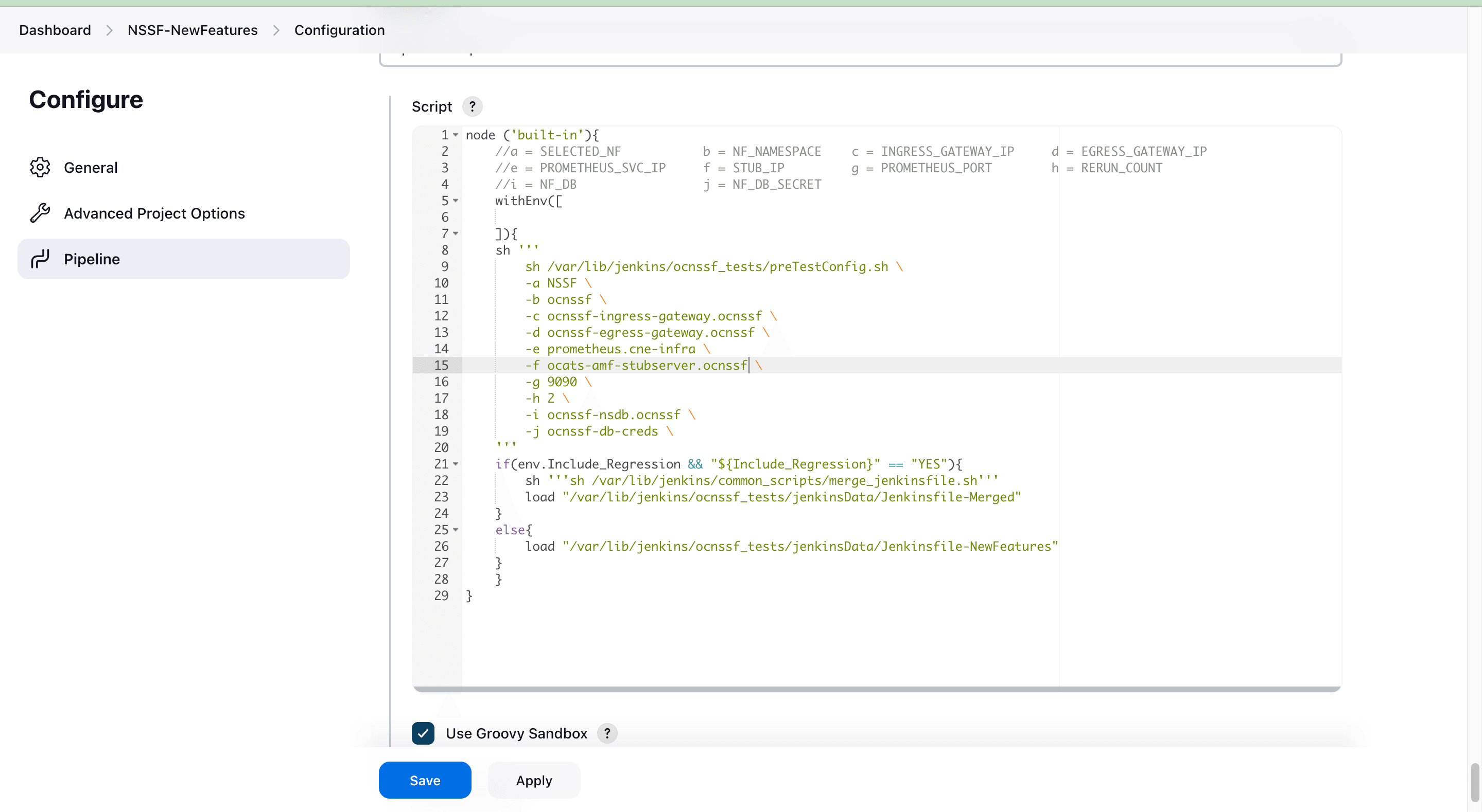 New Feature Configuration New Feature Configuration