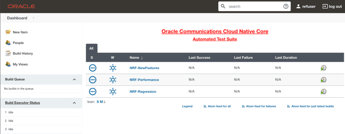 Sample Screen: NRF Home Page