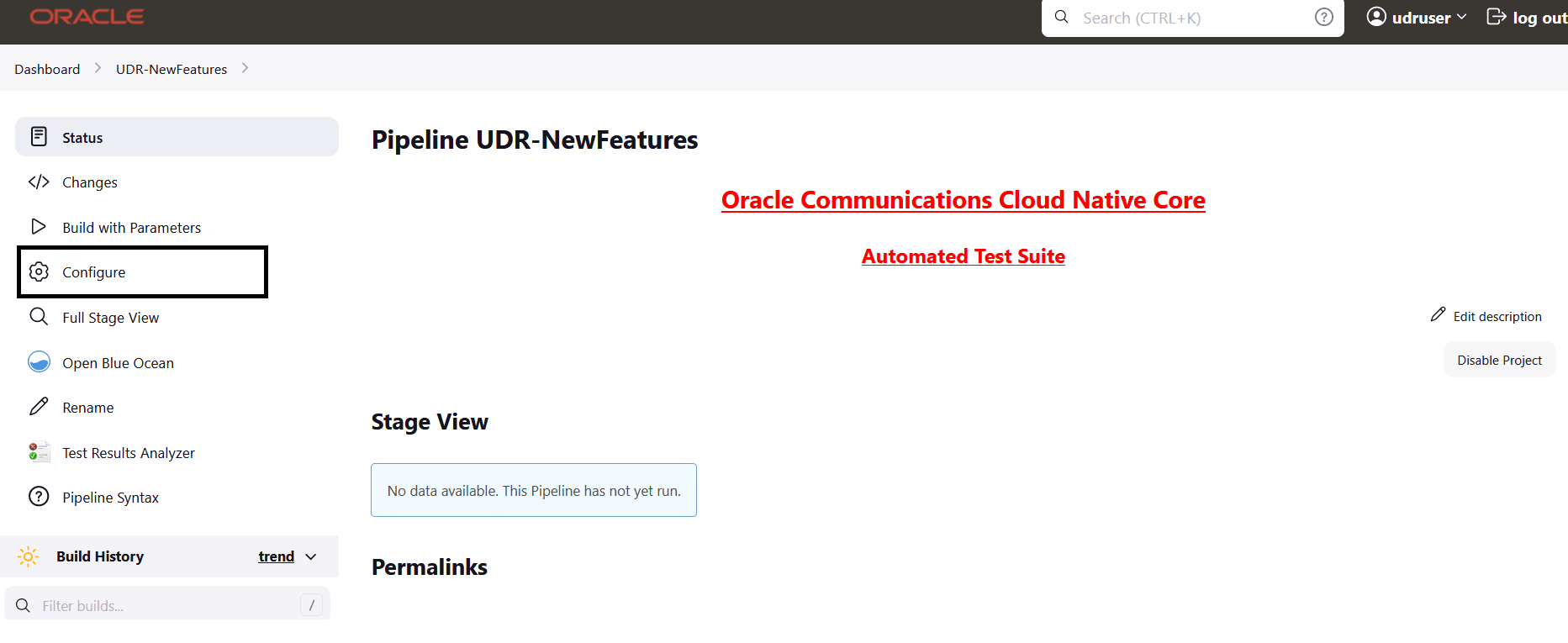 UDR NewFeatures Pipeline UDR NewFeatures Pipeline