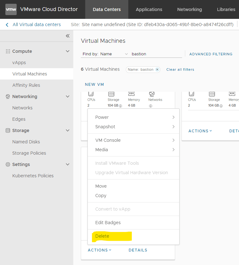 Delete_Failed_Bastion_Host_in_VMWare