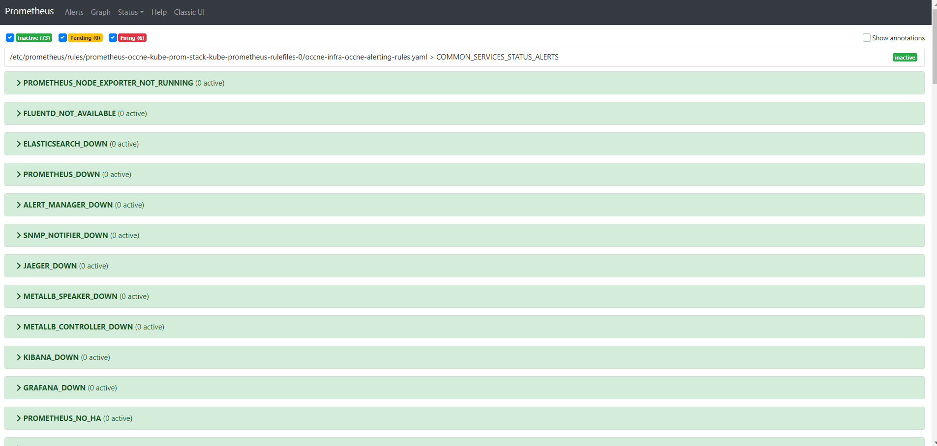 New Alert Rules are loaded in Prometheus GUI