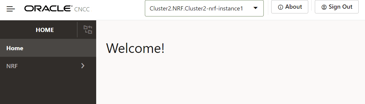 NRF Welcome Screen