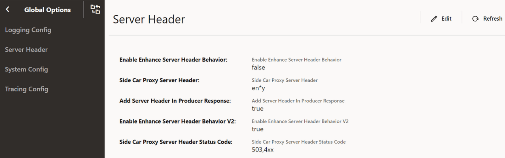 Edit Server Header