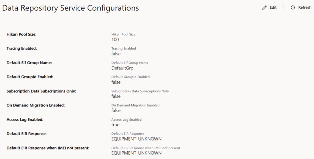 Data Repository Service Configurations Data Repository Service Configurations