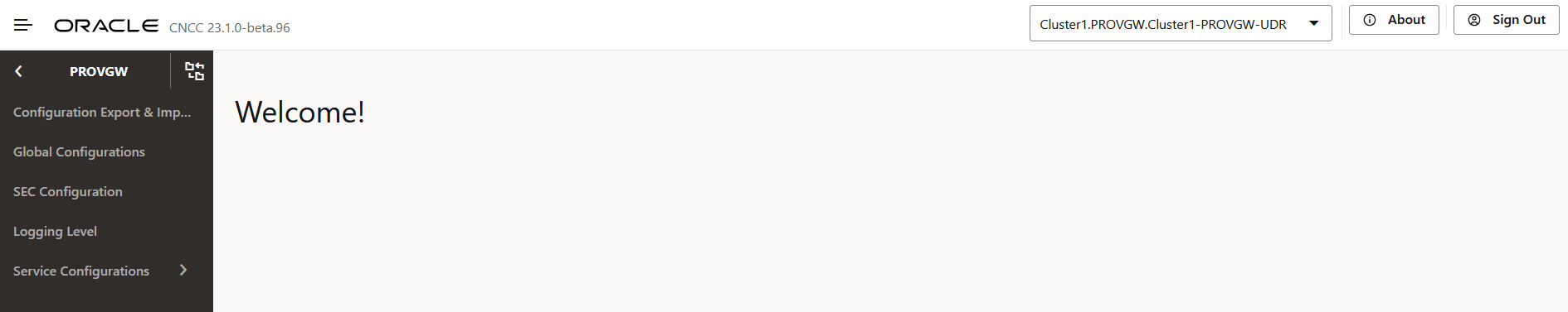 CNC Console Home Page with Services