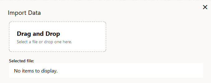 Import Data Dialog Box