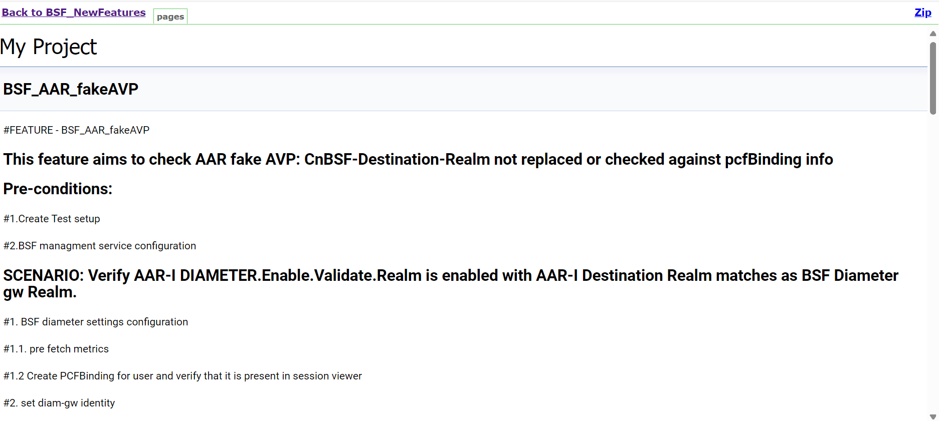 Test Cases and Scenarios of Feature-BSF Diameter Message Retry