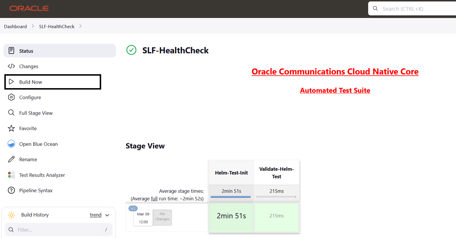 SLF-HealthCheck Pipeline Build