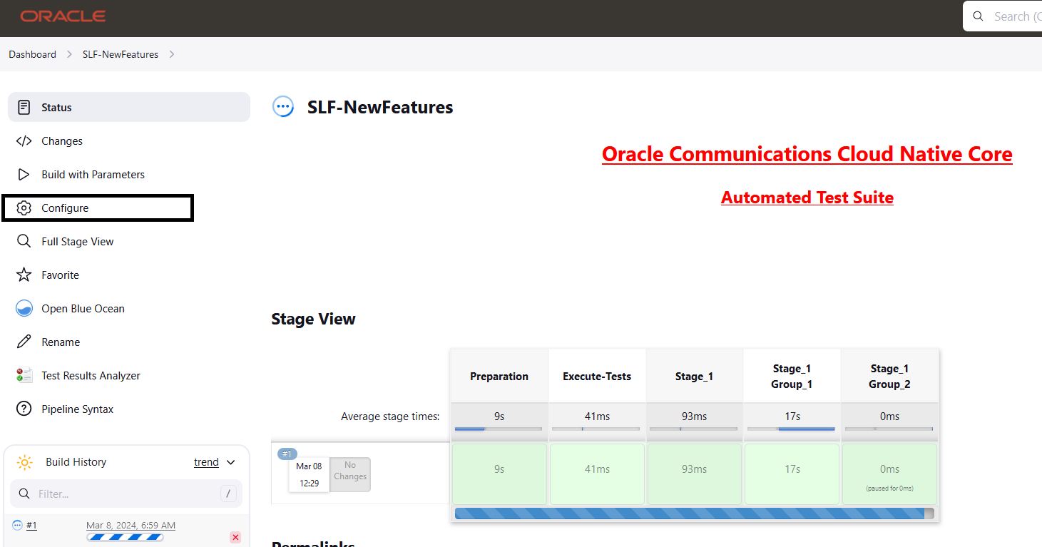 SLF-NewFeatures Configure