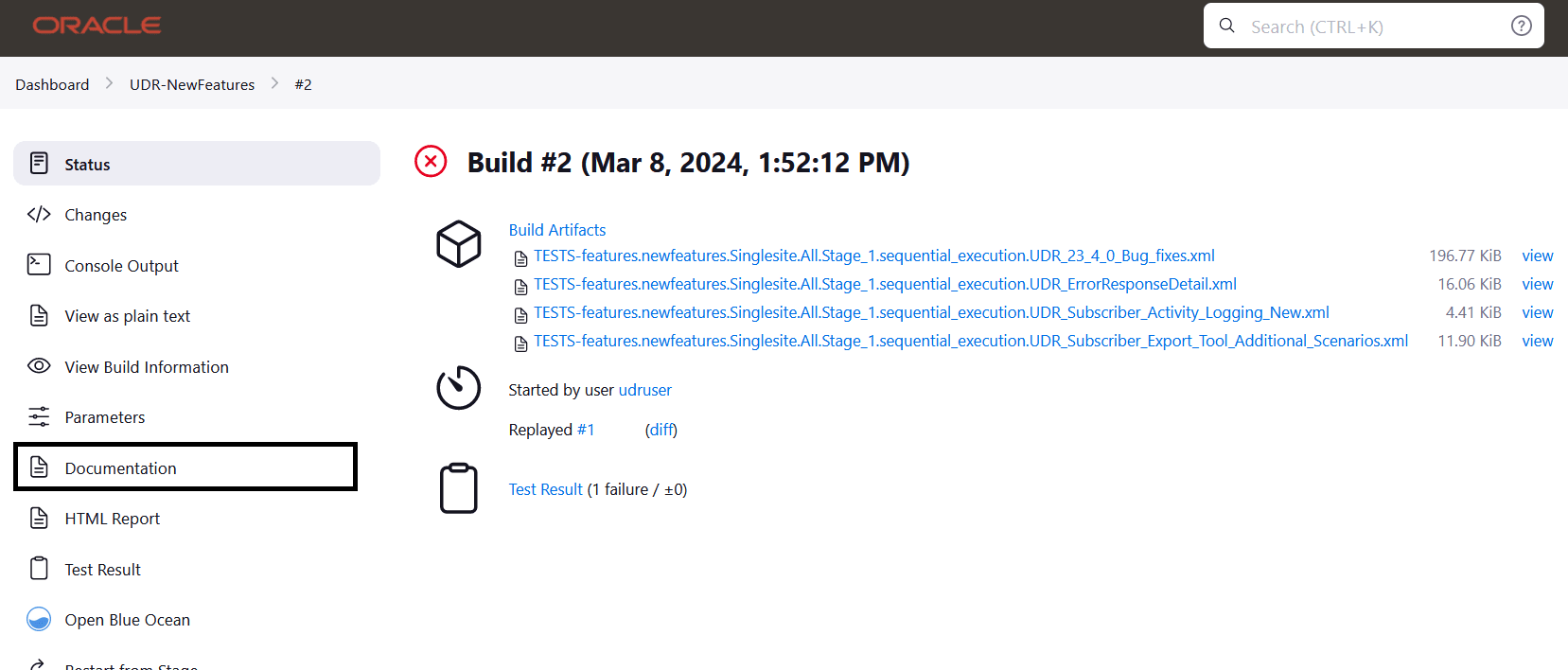UDR-NewFeatures Documentation