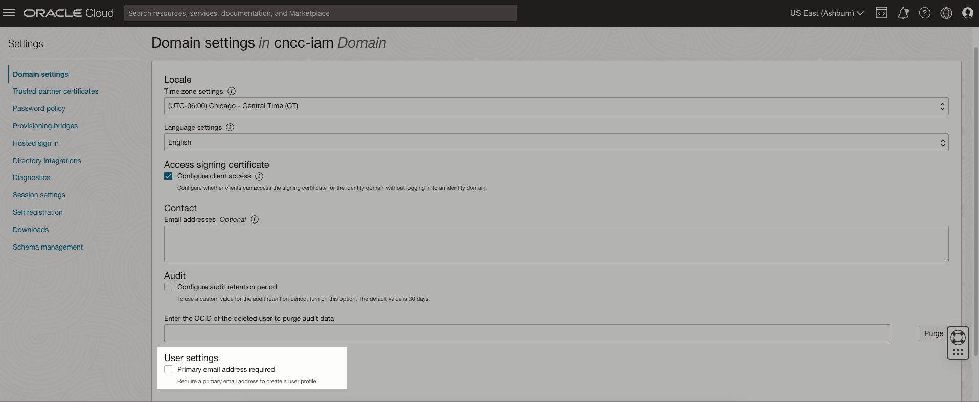 User Settings