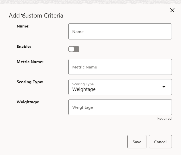 Add Custom Criteria