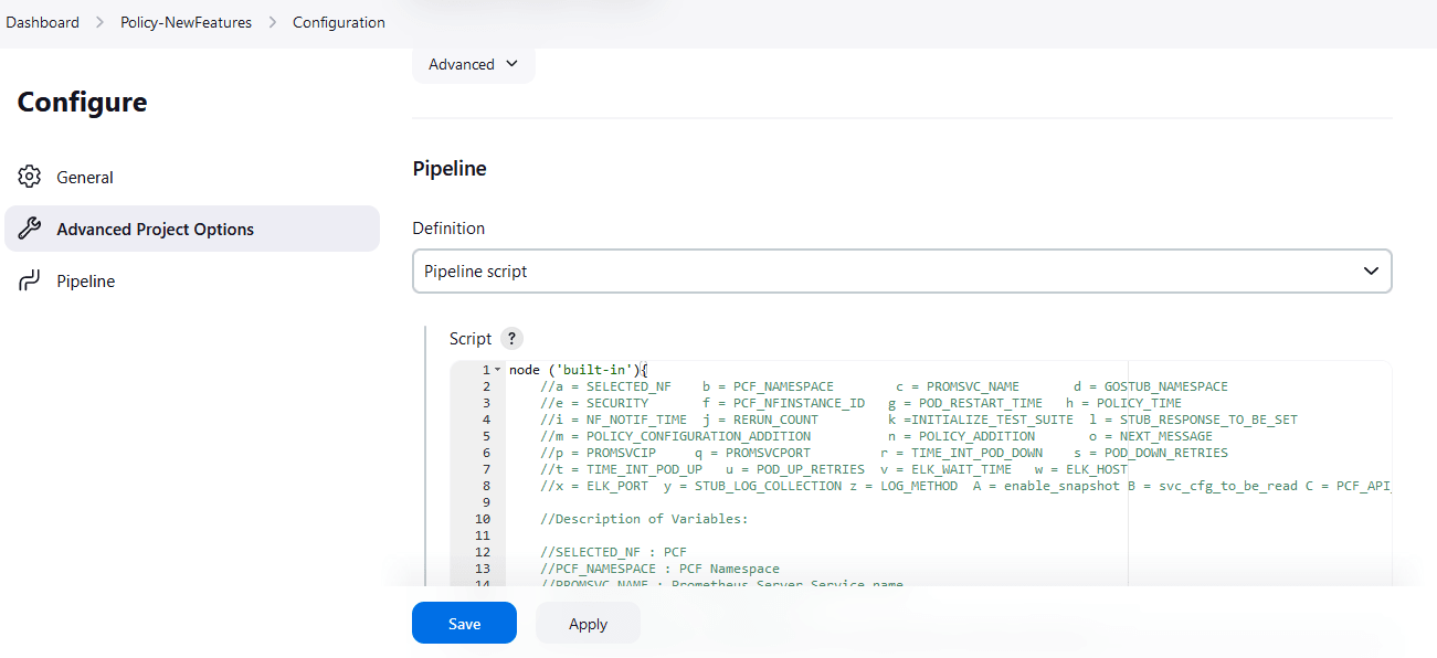 Policy Pipeline Script