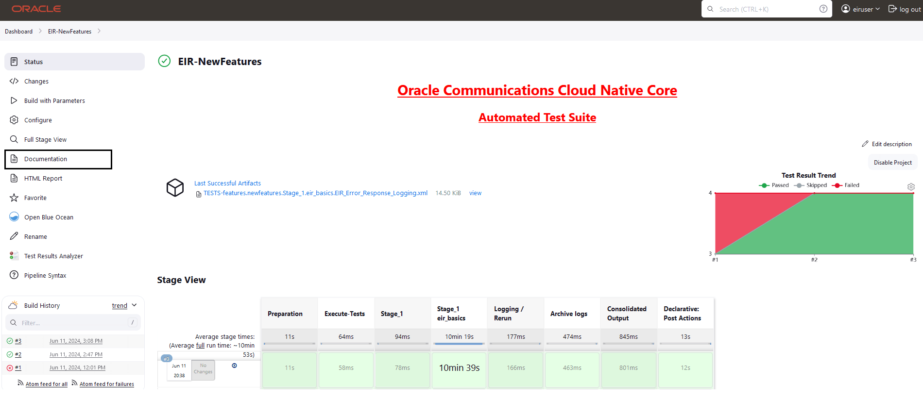 EIR-New Features Documentation
