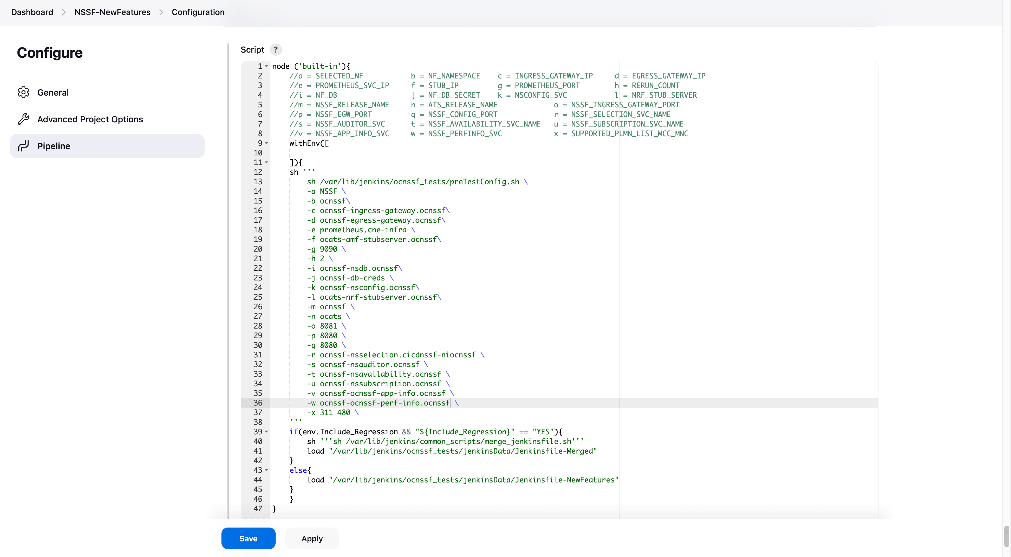New Feature Configuration
