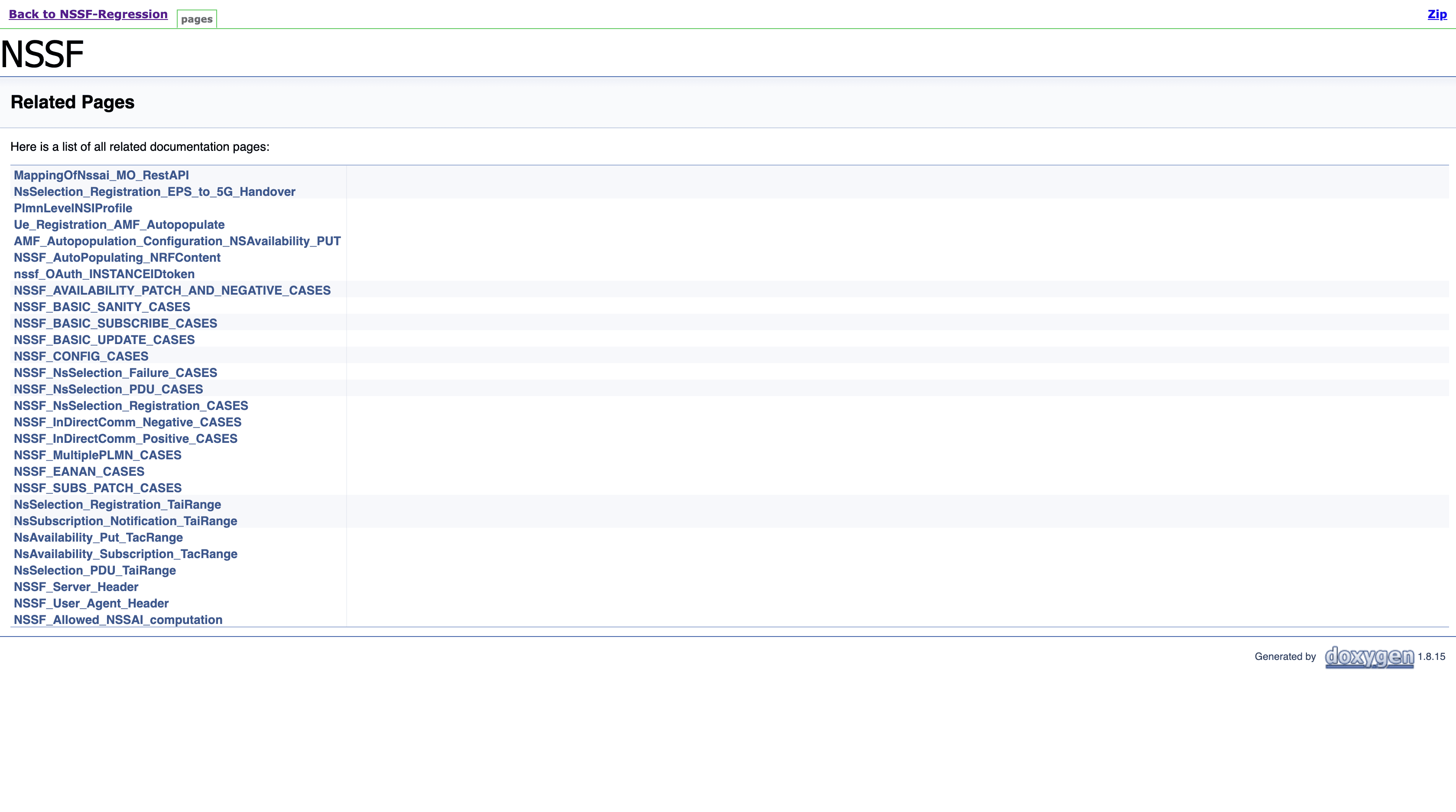 NSSF - Documentation Sample