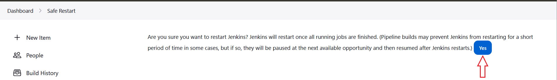 Restart Jenkins