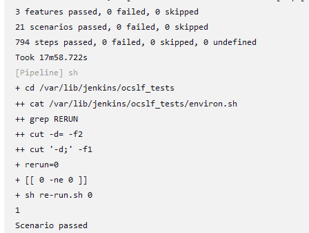 SLF- Regression to run Multiple Site Scenarios - Consolidated Test Report - Rerun is 0