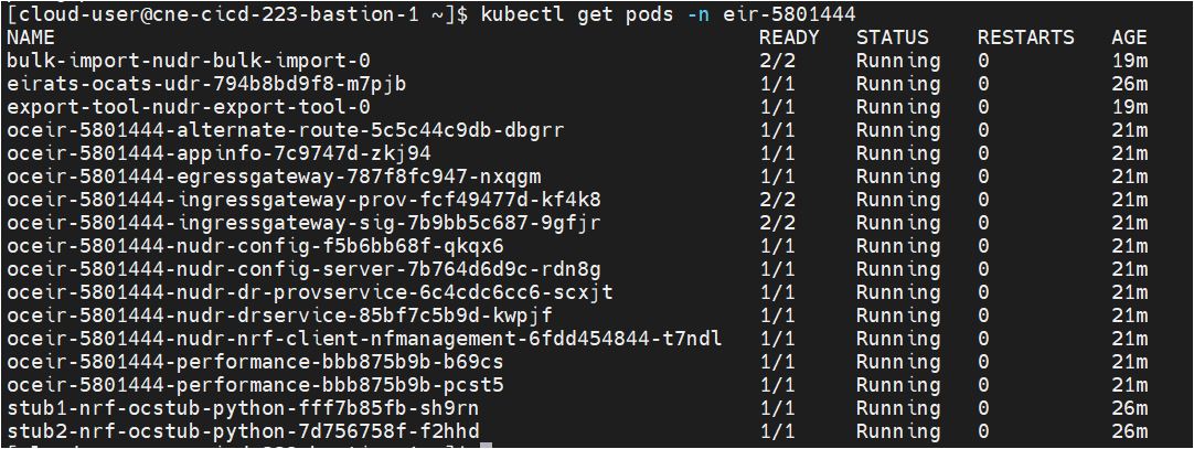 Sample EIR Namespace