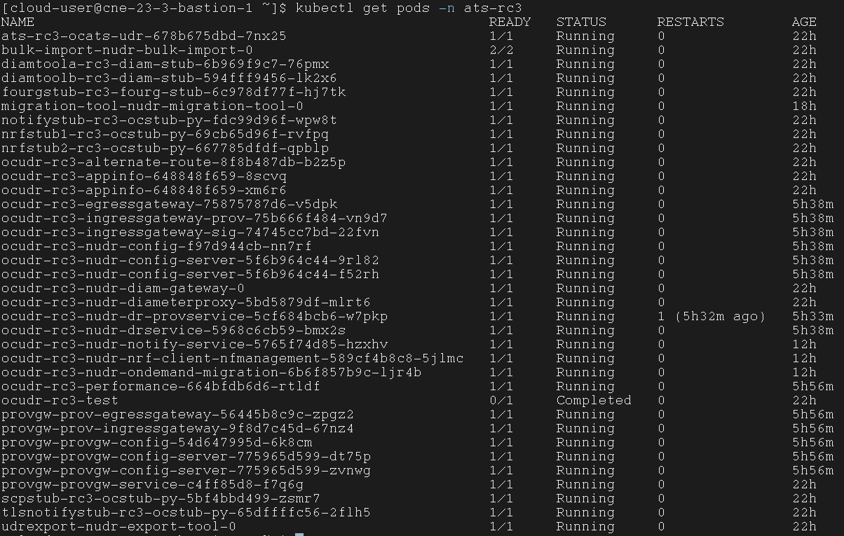 Sample UDR Namespace