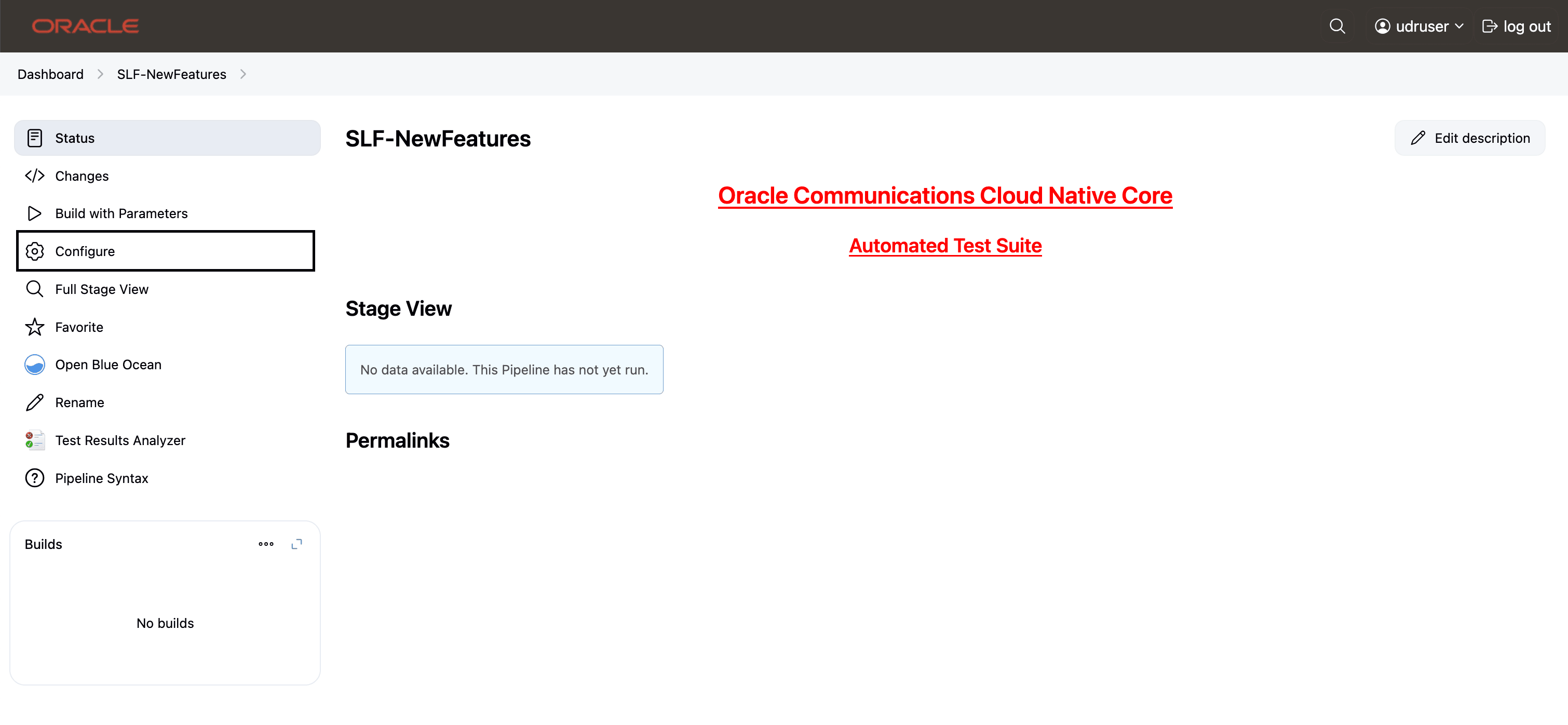 SLF-NewFeatures Configure