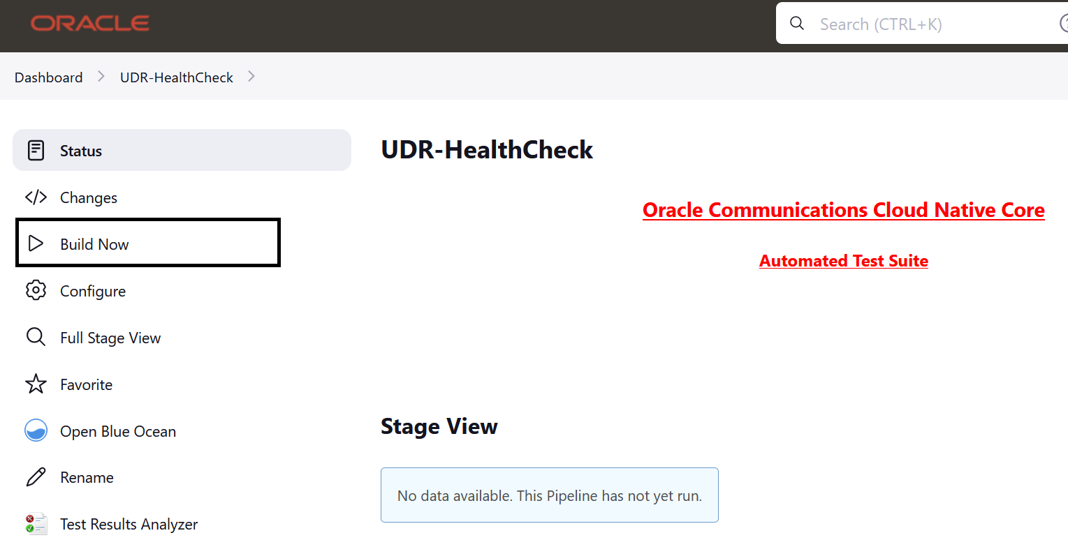 UDR-HealthCheck Build Now