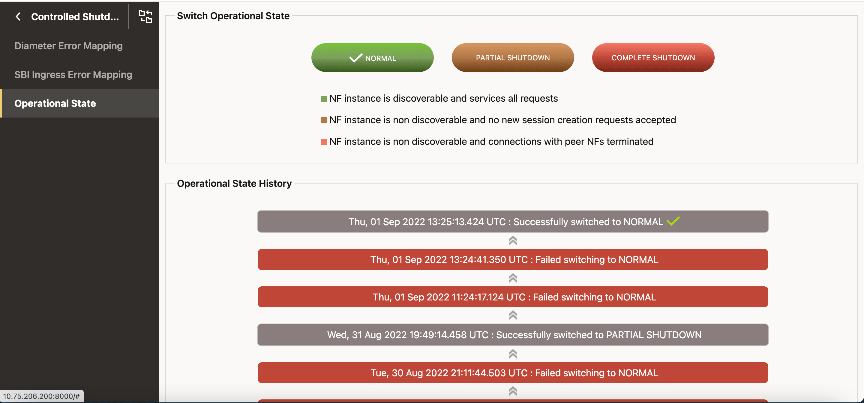 Operational State Operational State