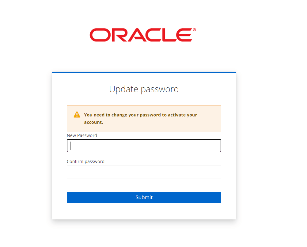 Update Password Update Password