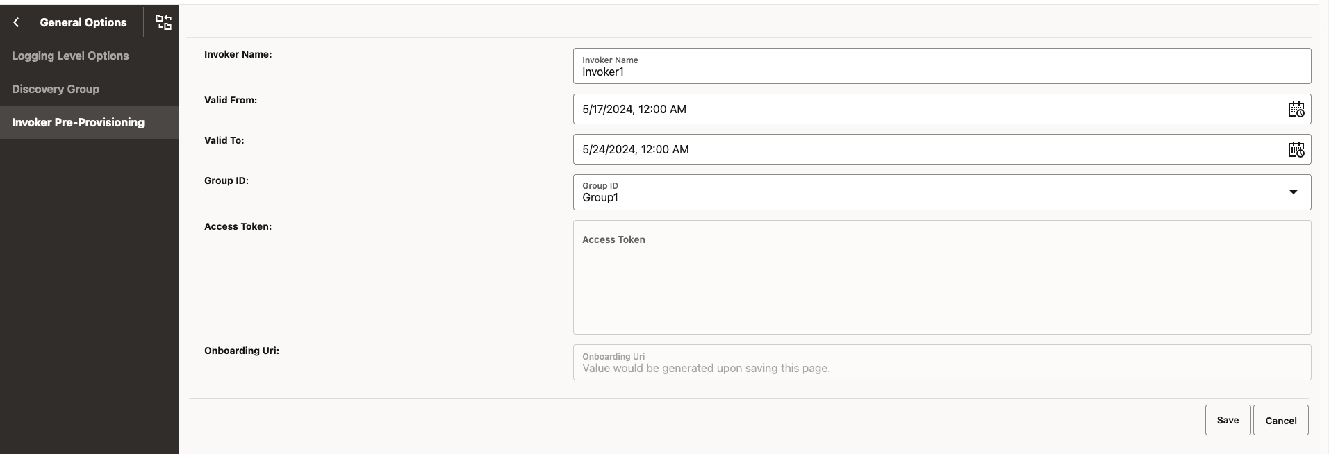 Edit Invoker Pre-Provisioning