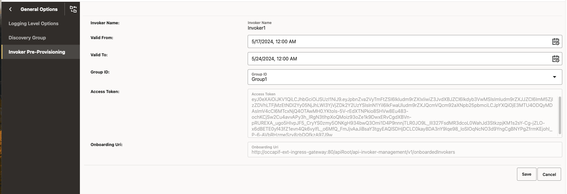 Edit Invoker Pre-Provisioning