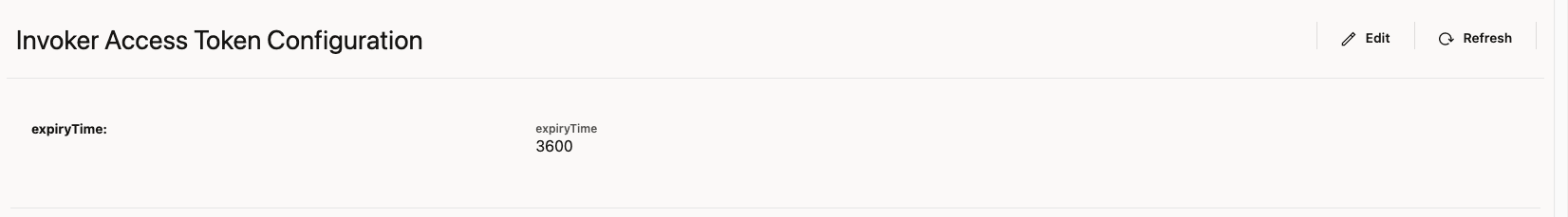 Invoker Access Token Configuration