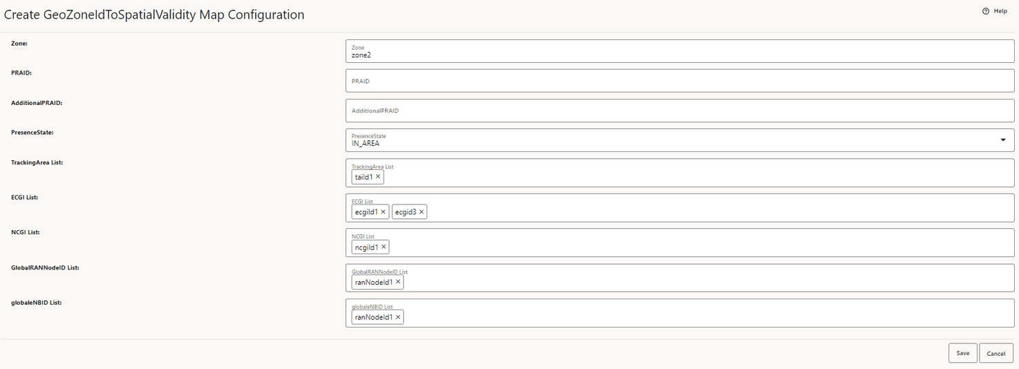 Create GeoZoneIdToSpatialValidity Map Configuration
