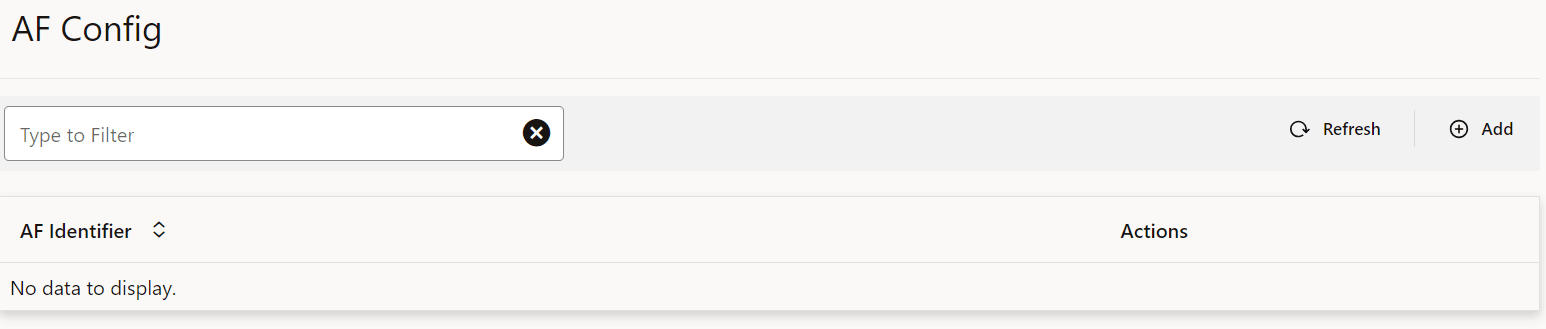 AF Config Page